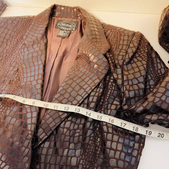Vintage Selene Sport Animal Print Brown Jacket Size Medium - Picture 6 of 7